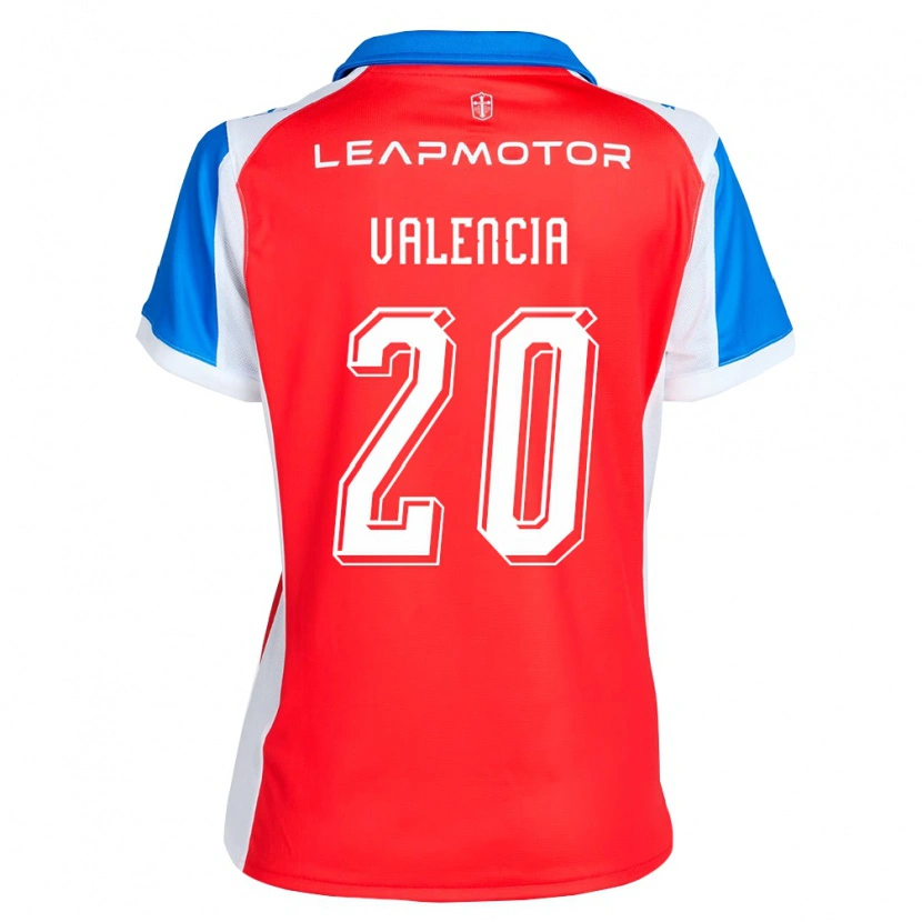 Danxen Heren Jhojan Valencia #20 Rood Blauw Uitshirt Uittenue 2026/27 T-Shirt België