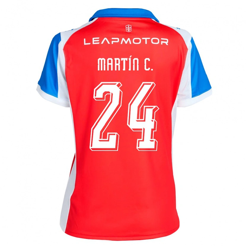Danxen Heren Martín Contreras #24 Rood Blauw Uitshirt Uittenue 2026/27 T-Shirt België