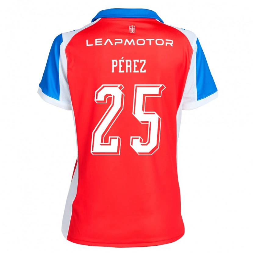 Danxen Heren Sebastián Pérez #25 Rood Blauw Uitshirt Uittenue 2026/27 T-Shirt België