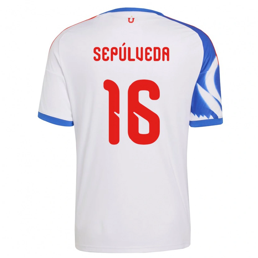 Danxen Heren Matías Sepúlveda #16 Wit Marineblauw Uitshirt Uittenue 2026/27 T-Shirt België