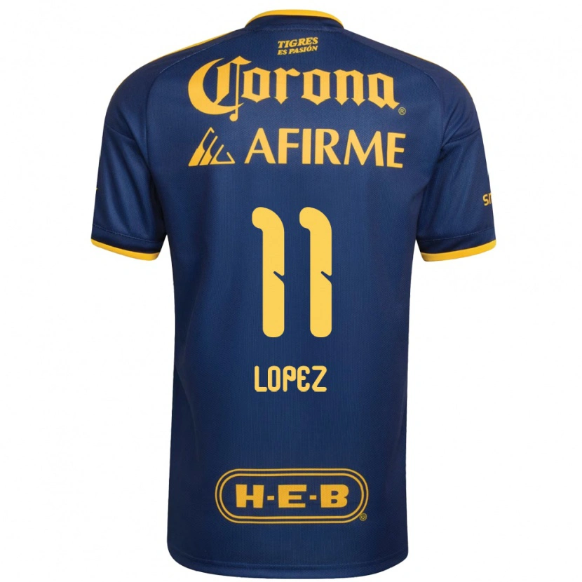 Danxen Heren Nicolas Lopez #11 Koninklijk Blauw Geel Uitshirt Uittenue 2026/27 T-Shirt België
