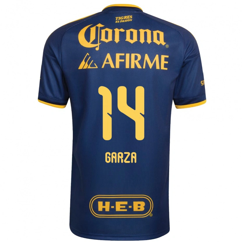 Danxen Heren Jesús Garza #14 Koninklijk Blauw Geel Uitshirt Uittenue 2026/27 T-Shirt België