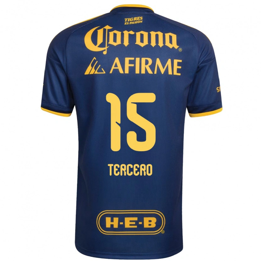 Danxen Heren Eduardo Tercero #15 Koninklijk Blauw Geel Uitshirt Uittenue 2026/27 T-Shirt België