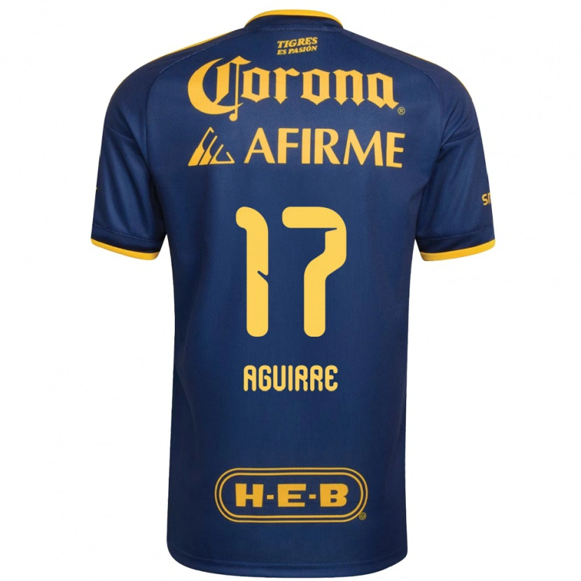 Danxen Heren Rodrigo Aguirre #17 Koninklijk Blauw Geel Uitshirt Uittenue 2026/27 T-Shirt België