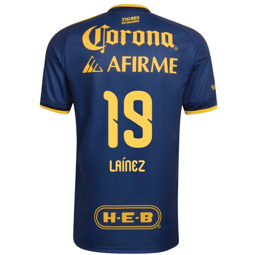 Danxen Heren Mauro Laínez #19 Koninklijk Blauw Geel Uitshirt Uittenue 2026/27 T-Shirt België