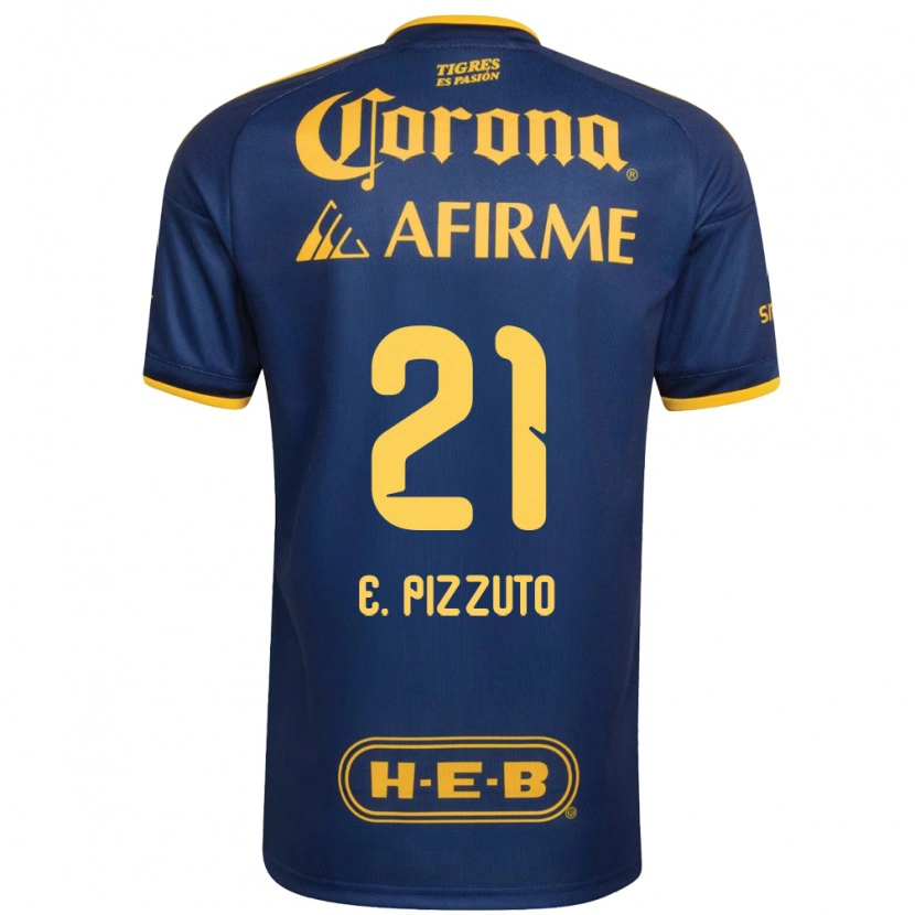 Danxen Heren Eugenio Pizzuto #21 Koninklijk Blauw Geel Uitshirt Uittenue 2026/27 T-Shirt België