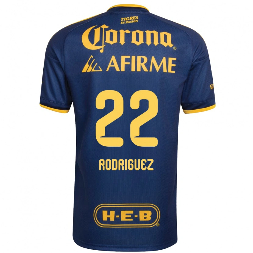 Danxen Heren Anika Rodriguez #22 Koninklijk Blauw Geel Uitshirt Uittenue 2026/27 T-Shirt België