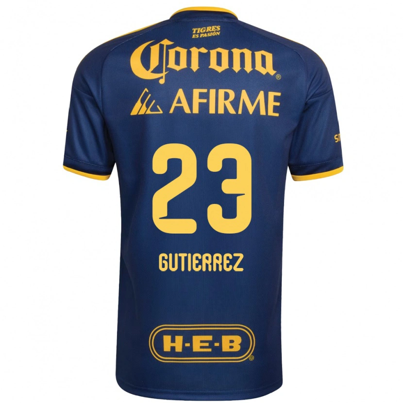 Danxen Heren Jana Gutierrez #23 Koninklijk Blauw Geel Uitshirt Uittenue 2026/27 T-Shirt België