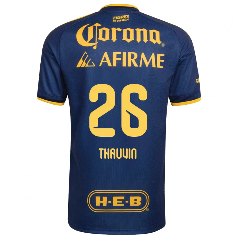 Danxen Heren Florian Thauvin #26 Koninklijk Blauw Geel Uitshirt Uittenue 2026/27 T-Shirt België