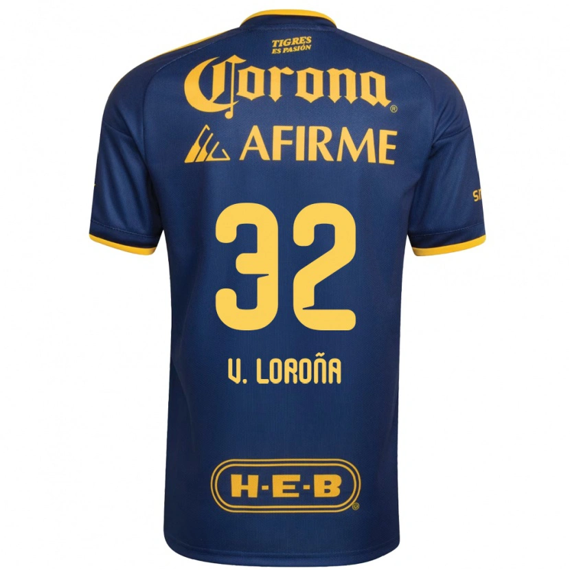 Danxen Heren Vladímir Loroña #32 Koninklijk Blauw Geel Uitshirt Uittenue 2026/27 T-Shirt België