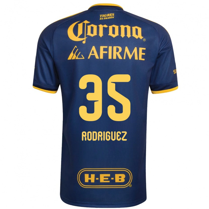 Danxen Heren Osvaldo Rodríguez #35 Koninklijk Blauw Geel Uitshirt Uittenue 2026/27 T-Shirt België