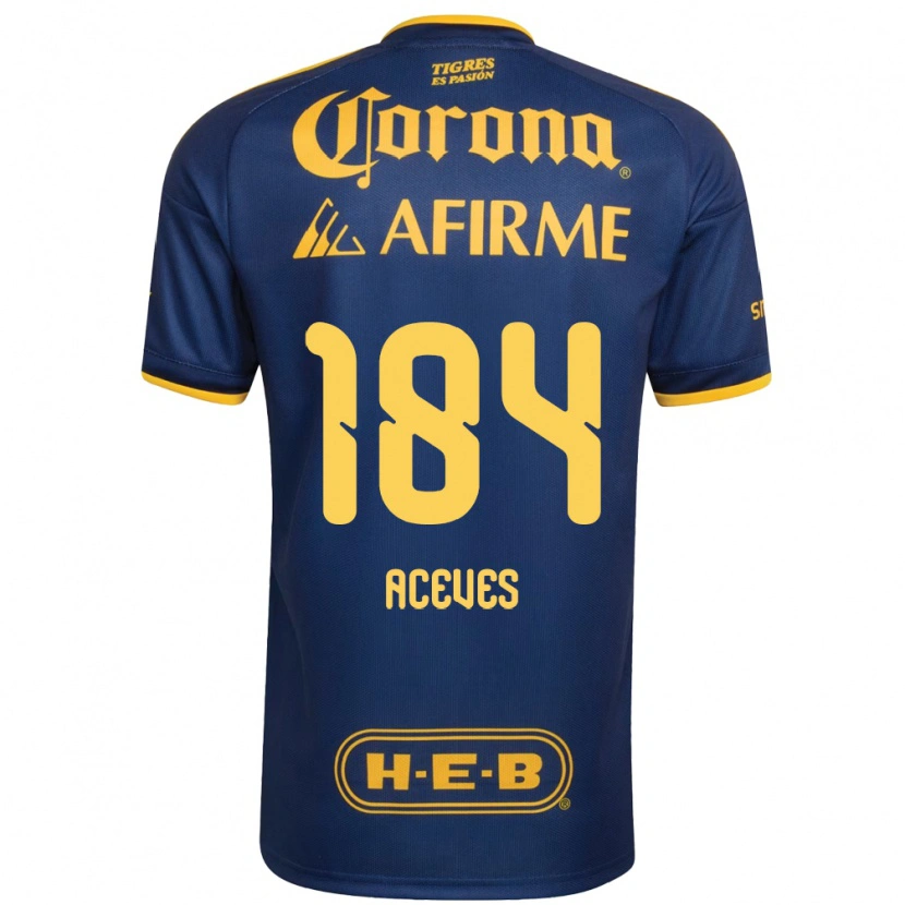 Danxen Heren Israel Aceves #184 Koninklijk Blauw Geel Uitshirt Uittenue 2026/27 T-Shirt België