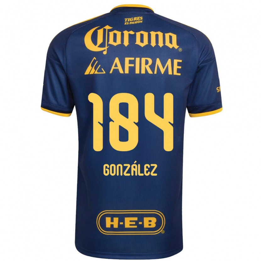 Danxen Heren Erick González #184 Koninklijk Blauw Geel Uitshirt Uittenue 2026/27 T-Shirt België