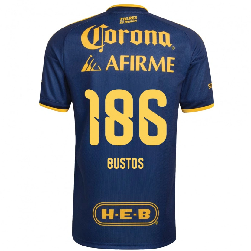 Danxen Heren Maximiliano Bustos #186 Koninklijk Blauw Geel Uitshirt Uittenue 2026/27 T-Shirt België