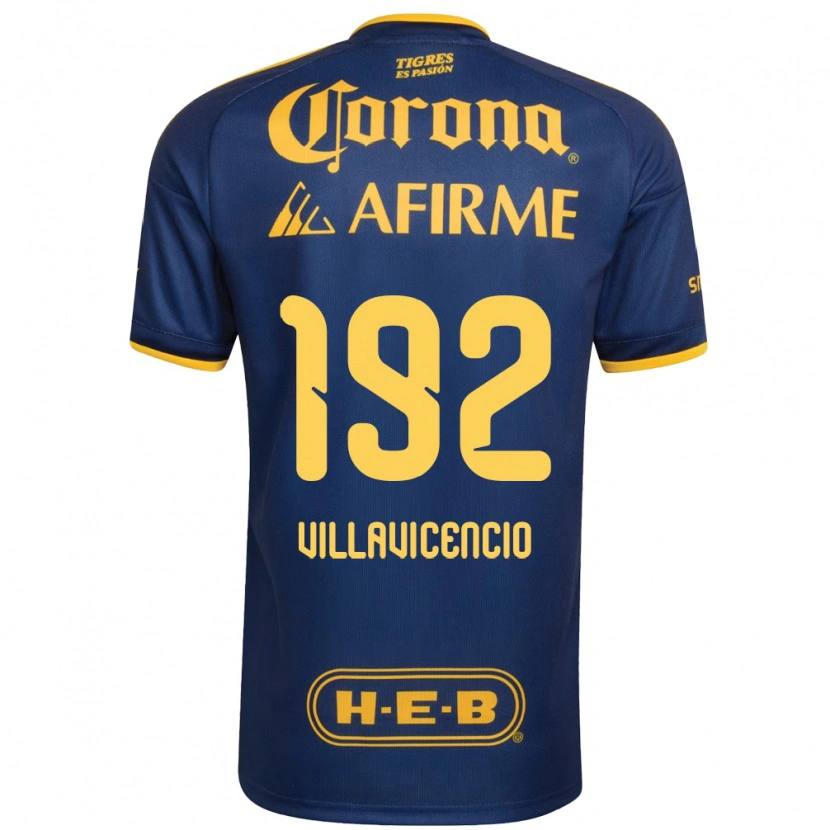 Danxen Heren Edgar Villavicencio #192 Koninklijk Blauw Geel Uitshirt Uittenue 2026/27 T-Shirt België