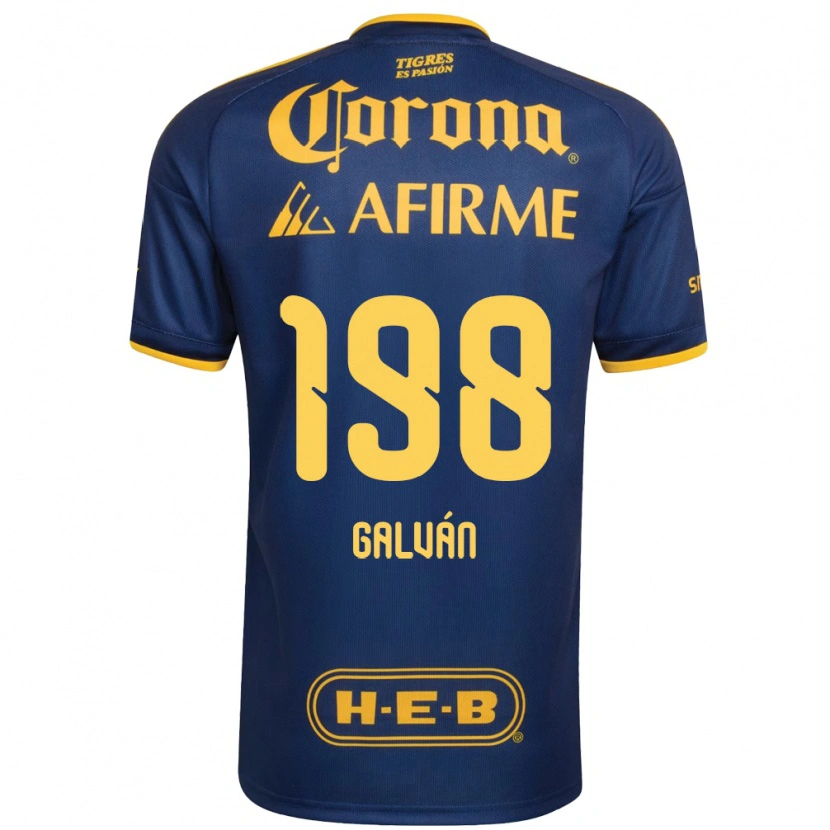 Danxen Heren Isac Galván #198 Koninklijk Blauw Geel Uitshirt Uittenue 2026/27 T-Shirt België