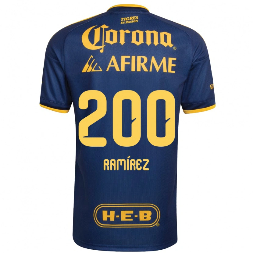 Danxen Heren Diego Ramírez #200 Koninklijk Blauw Geel Uitshirt Uittenue 2026/27 T-Shirt België