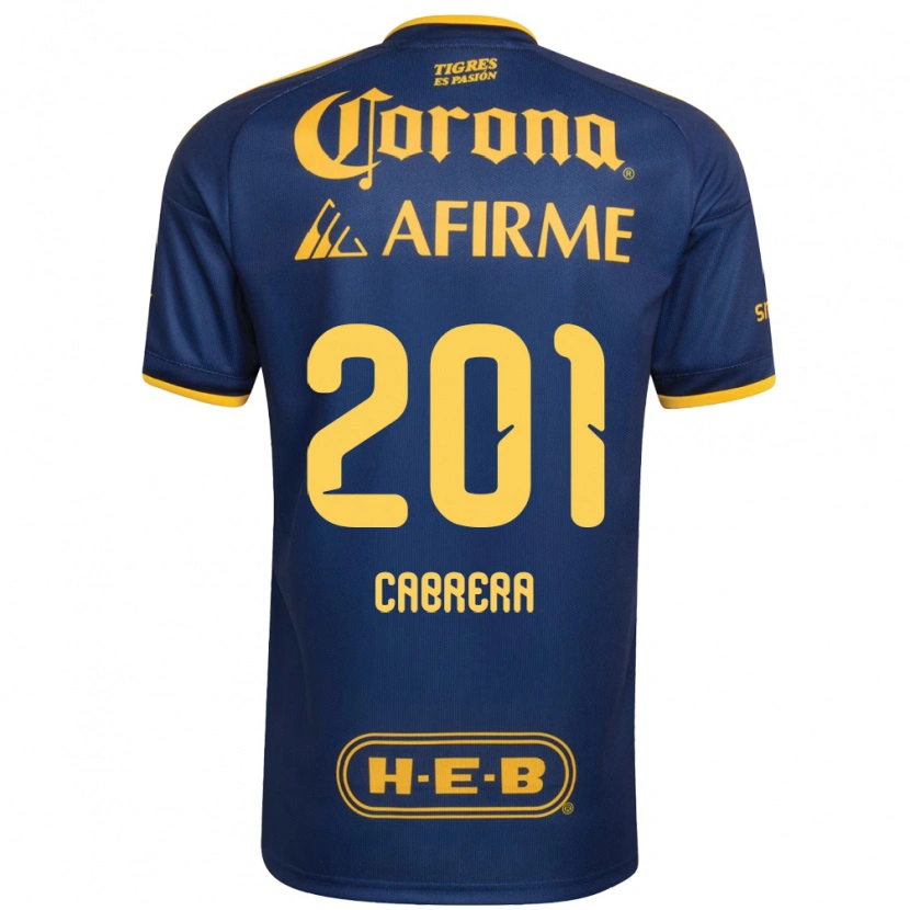 Danxen Heren Jorge Cabrera #201 Koninklijk Blauw Geel Uitshirt Uittenue 2026/27 T-Shirt België