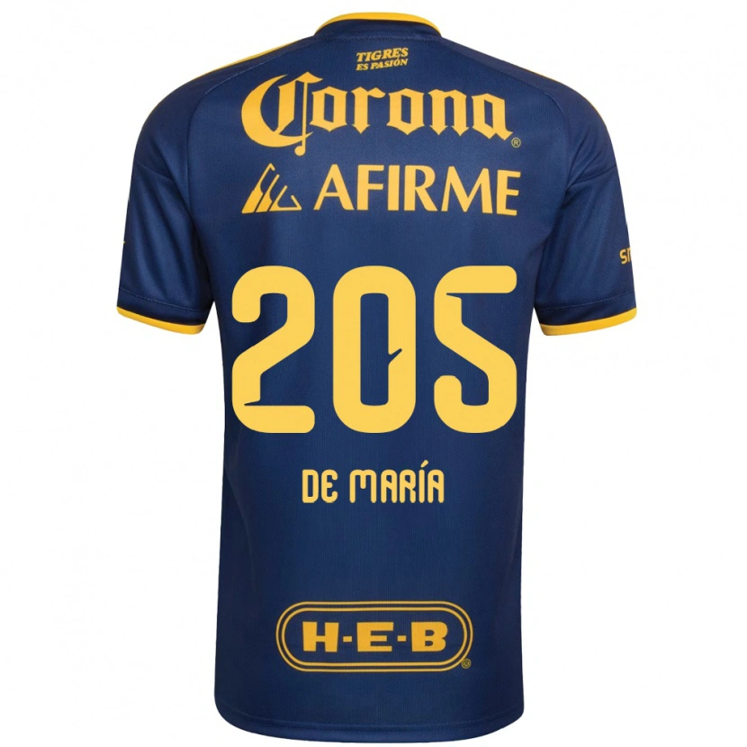 Danxen Heren Antonio De María Y Campos #205 Koninklijk Blauw Geel Uitshirt Uittenue 2026/27 T-Shirt België