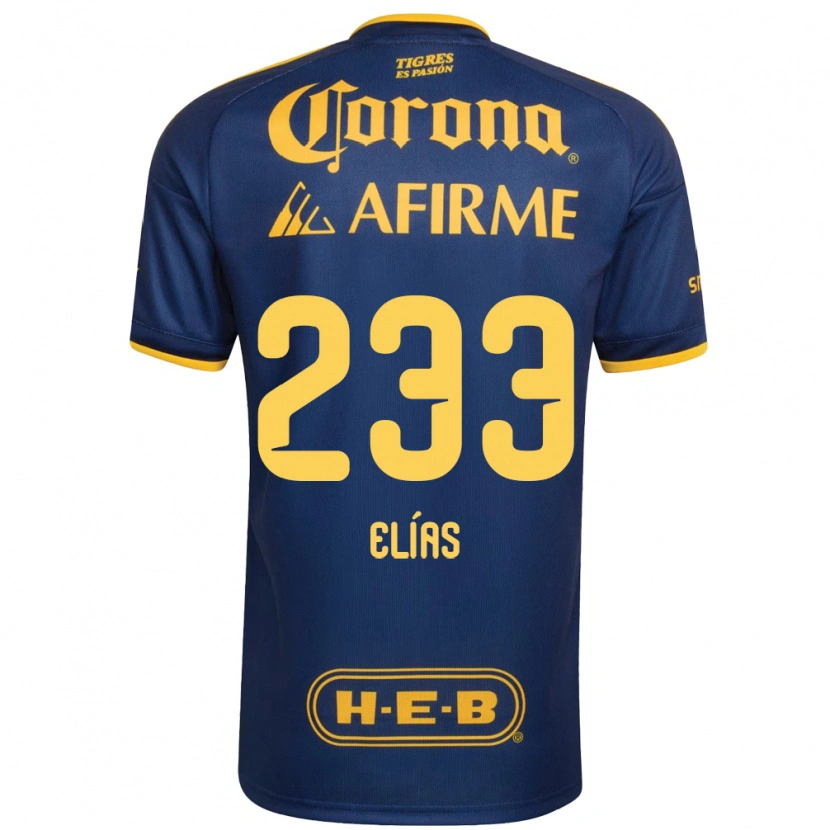 Danxen Heren Bruno Elías #233 Koninklijk Blauw Geel Uitshirt Uittenue 2026/27 T-Shirt België