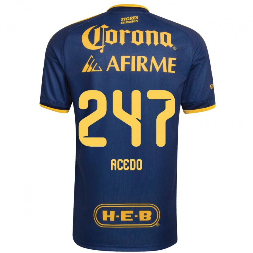 Danxen Heren Kevin Acedo #247 Koninklijk Blauw Geel Uitshirt Uittenue 2026/27 T-Shirt België