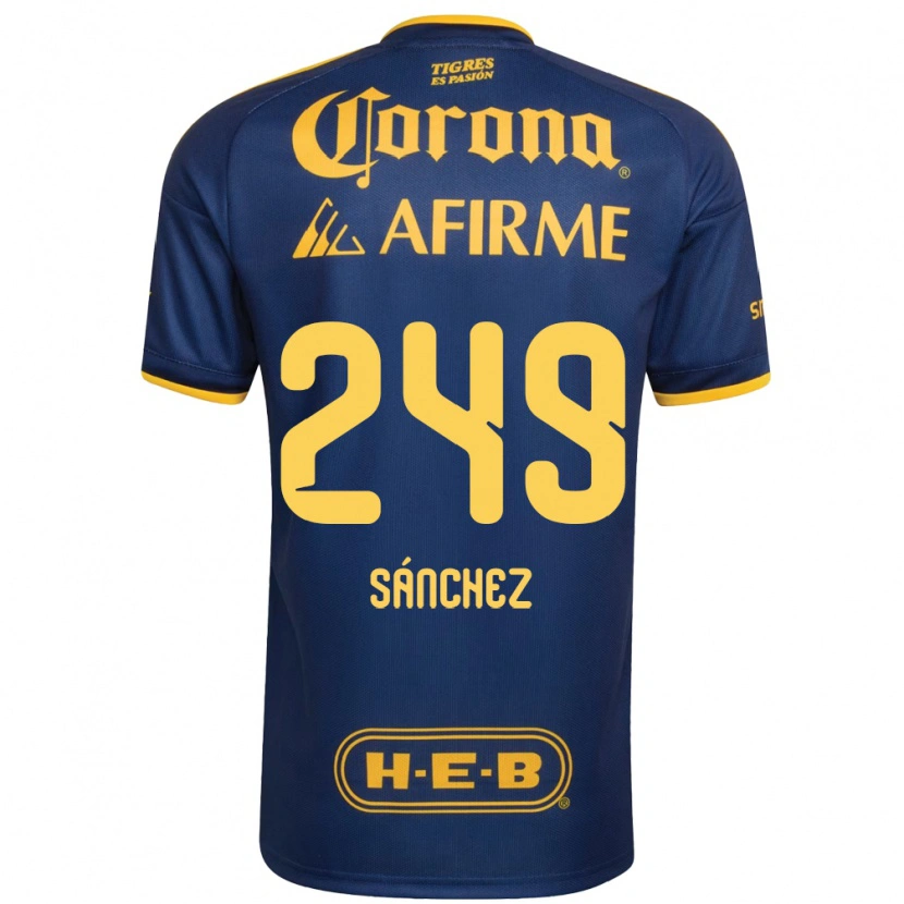 Danxen Heren Estevan Sánchez #249 Koninklijk Blauw Geel Uitshirt Uittenue 2026/27 T-Shirt België
