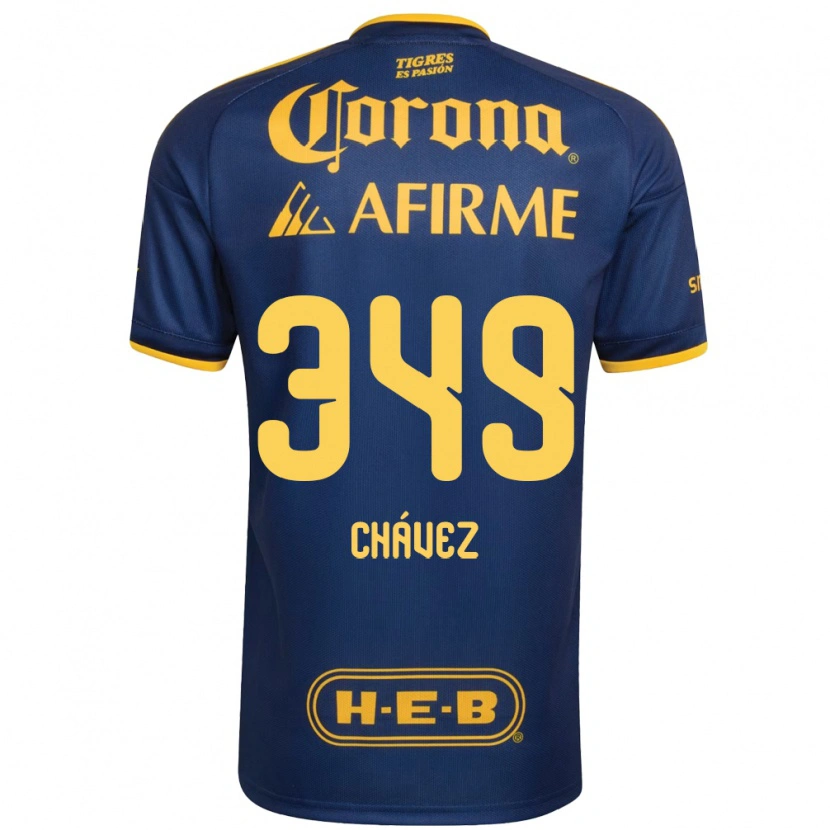 Danxen Heren Jorge Chávez #349 Koninklijk Blauw Geel Uitshirt Uittenue 2026/27 T-Shirt België