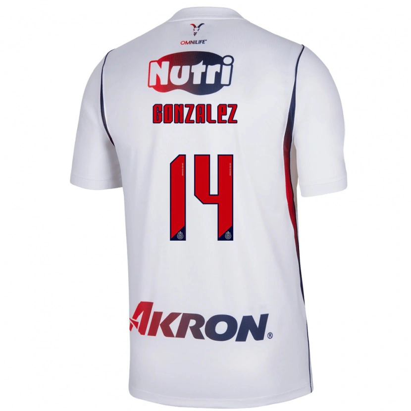 Danxen Heren Ivonne González #14 Wit Marineblauw Rood Uitshirt Uittenue 2026/27 T-Shirt België