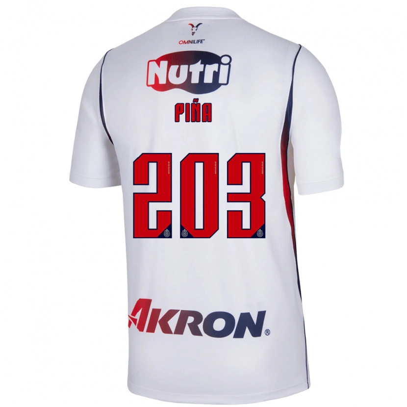Danxen Heren Fernando Piña #203 Wit Marineblauw Rood Uitshirt Uittenue 2026/27 T-Shirt België