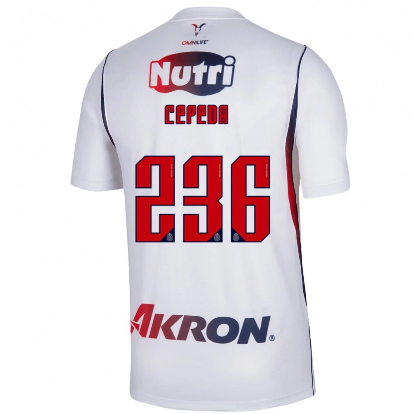 Danxen Heren Leonardo Cepeda #236 Wit Marineblauw Rood Uitshirt Uittenue 2026/27 T-Shirt België