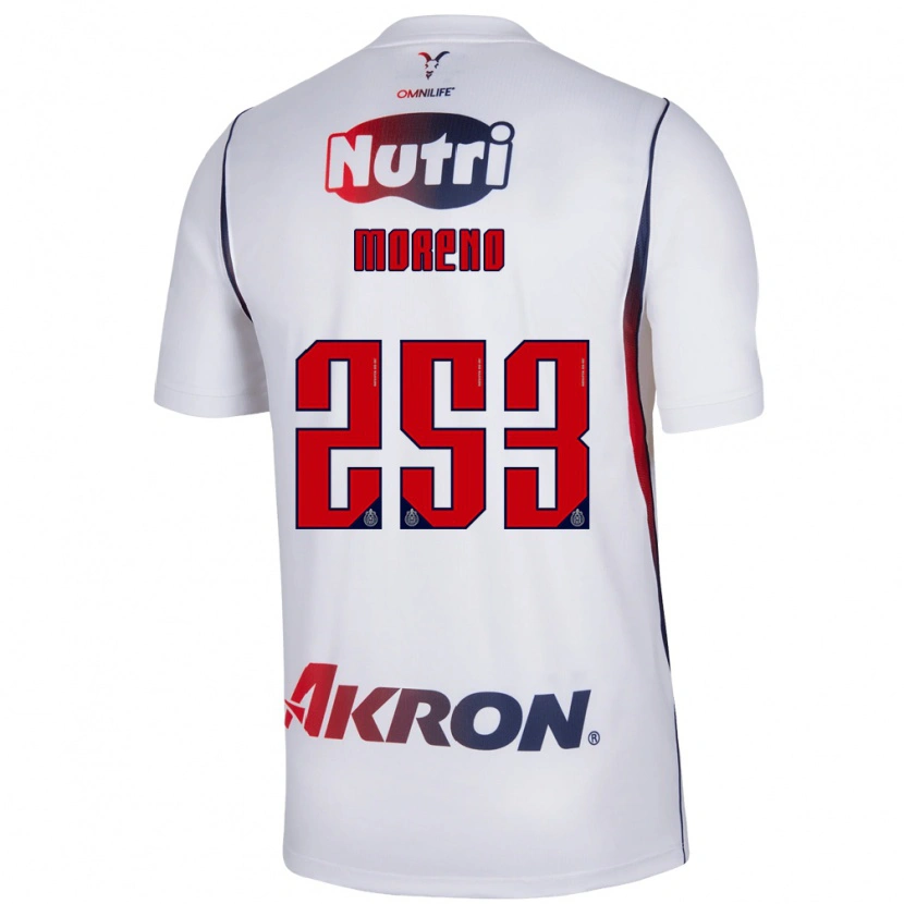 Danxen Heren Leonel Moreno #253 Wit Marineblauw Rood Uitshirt Uittenue 2026/27 T-Shirt België