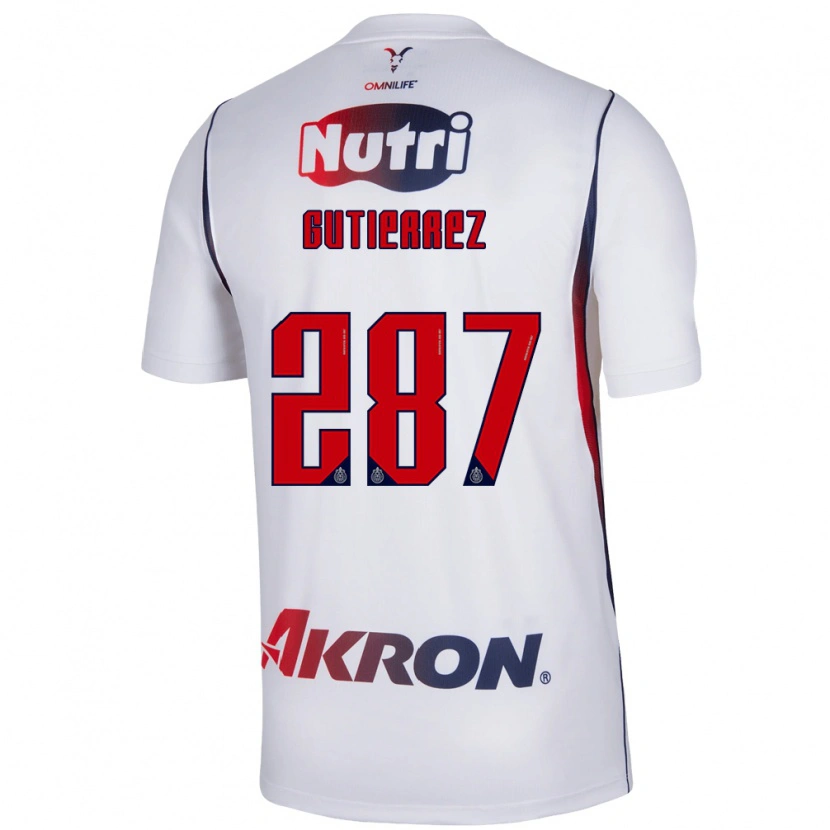 Danxen Heren Gerson Gutiérrez #287 Wit Marineblauw Rood Uitshirt Uittenue 2026/27 T-Shirt België