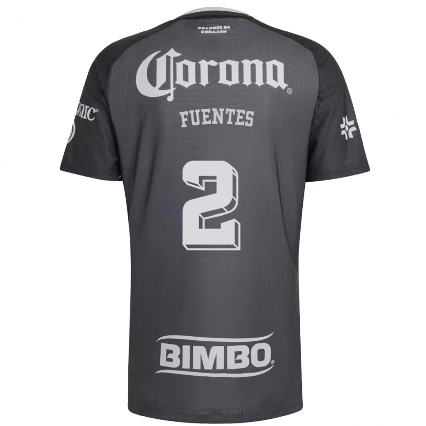 Danxen Heren Luis Fuentes #2 Grijs Wit Zwart Uitshirt Uittenue 2026/27 T-Shirt België