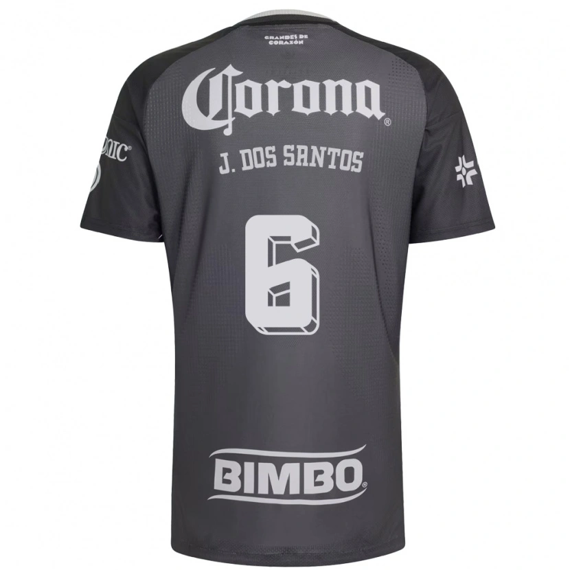 Danxen Heren Jonathan Dos Santos #6 Grijs Wit Zwart Uitshirt Uittenue 2026/27 T-Shirt België