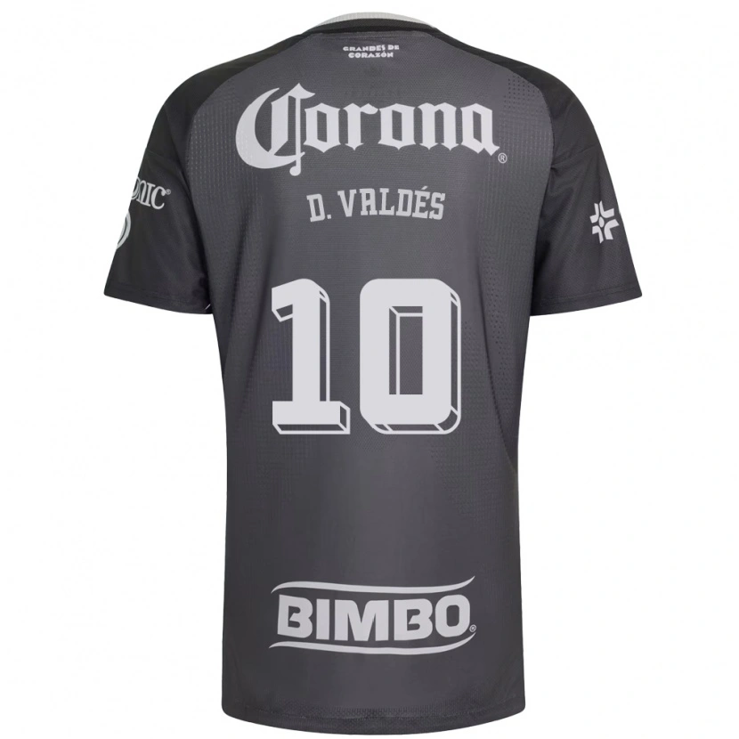 Danxen Heren Diego Valdes #10 Grijs Wit Zwart Uitshirt Uittenue 2026/27 T-Shirt België