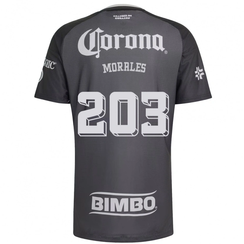Danxen Heren Alan Morales #203 Grijs Wit Zwart Uitshirt Uittenue 2026/27 T-Shirt België