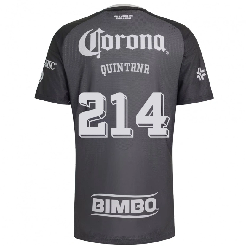 Danxen Heren Diego Quintana #214 Grijs Wit Zwart Uitshirt Uittenue 2026/27 T-Shirt België