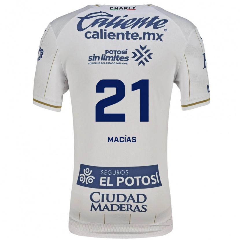 Danxen Heren Óscar Macías #21 Wit Blauw Uitshirt Uittenue 2026/27 T-Shirt België