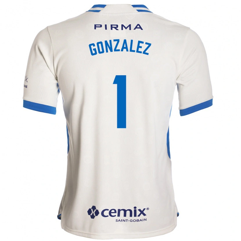 Danxen Heren Itzayana Gonzalez #1 Wit Blauw Rood Uitshirt Uittenue 2026/27 T-Shirt België