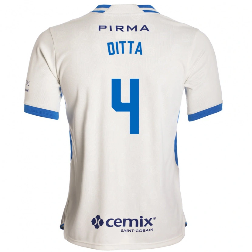Danxen Heren Willer Ditta #4 Wit Blauw Rood Uitshirt Uittenue 2026/27 T-Shirt België