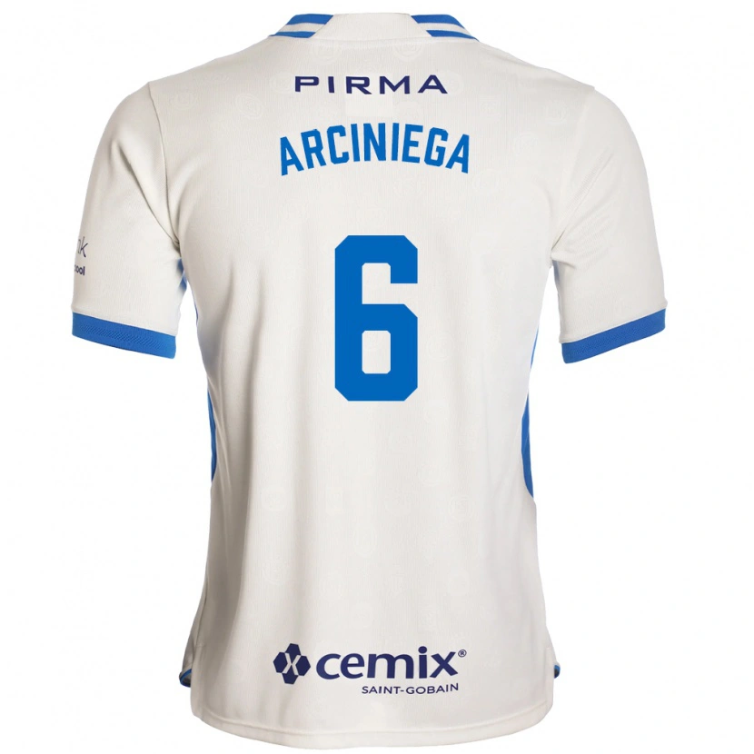 Danxen Heren Mirelle Arciniega #6 Wit Blauw Rood Uitshirt Uittenue 2026/27 T-Shirt België
