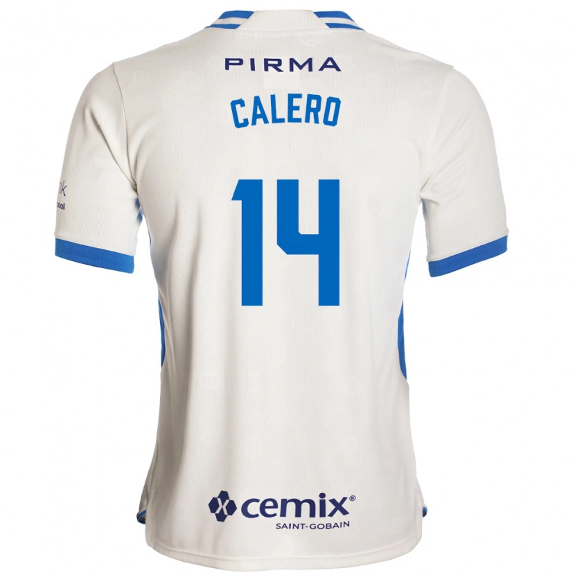 Danxen Heren Juan Calero #14 Wit Blauw Rood Uitshirt Uittenue 2026/27 T-Shirt België