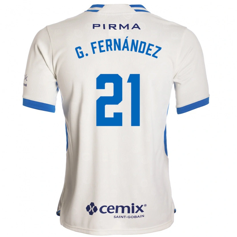 Danxen Heren Gabriel Fernández #21 Wit Blauw Rood Uitshirt Uittenue 2026/27 T-Shirt België