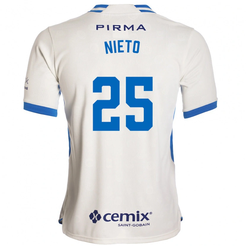 Danxen Heren Natsidieli Nieto #25 Wit Blauw Rood Uitshirt Uittenue 2026/27 T-Shirt België