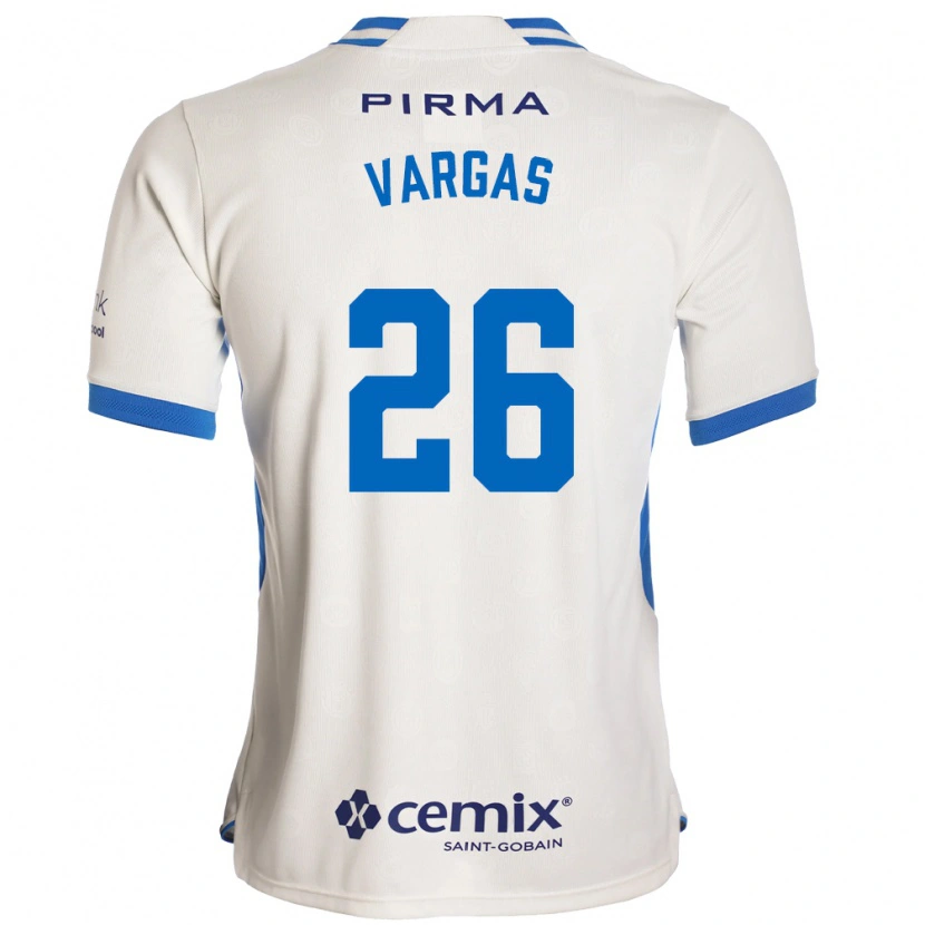 Danxen Heren Carlos Vargas #26 Wit Blauw Rood Uitshirt Uittenue 2026/27 T-Shirt België