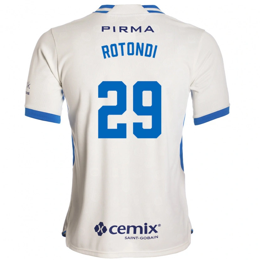 Danxen Heren Carlos Rotondi #29 Wit Blauw Rood Uitshirt Uittenue 2026/27 T-Shirt België