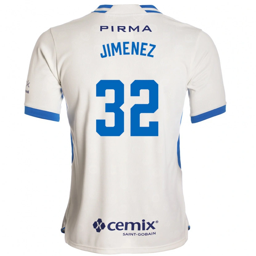 Danxen Heren Cristian Jiménez #32 Wit Blauw Rood Uitshirt Uittenue 2026/27 T-Shirt België
