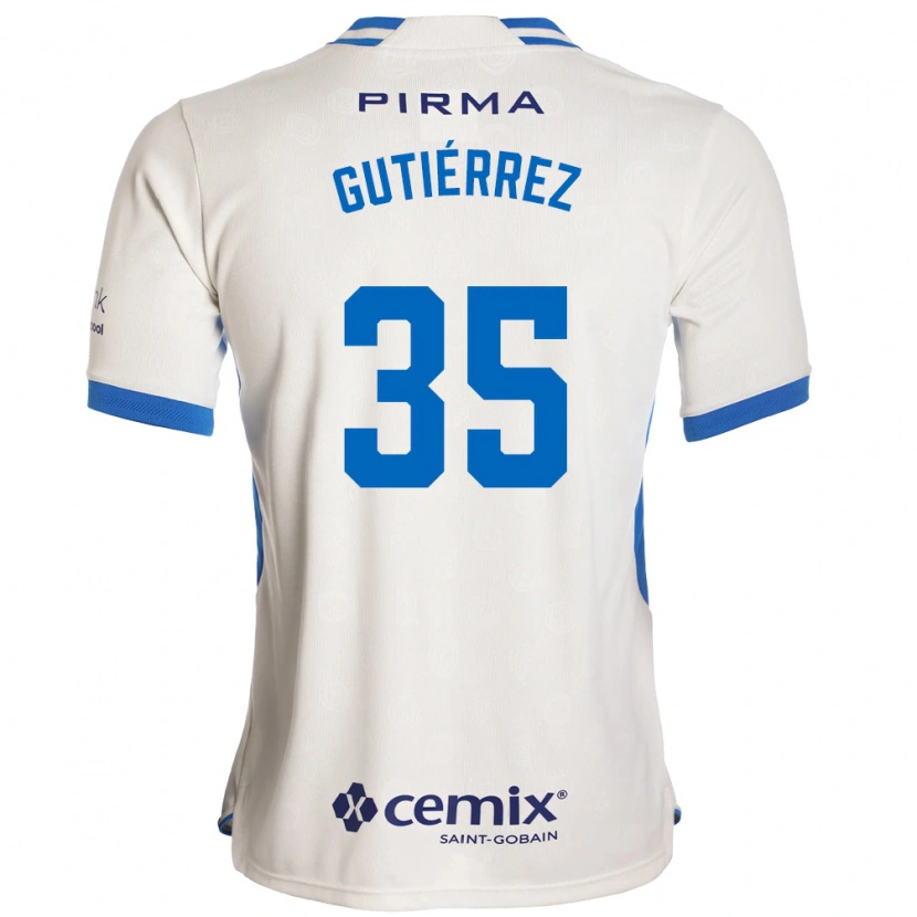 Danxen Heren Luis Gutiérrez #35 Wit Blauw Rood Uitshirt Uittenue 2026/27 T-Shirt België