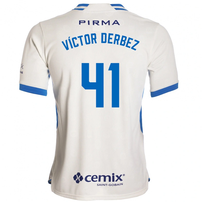 Danxen Heren Louis Víctor Derbez #41 Wit Blauw Rood Uitshirt Uittenue 2026/27 T-Shirt België