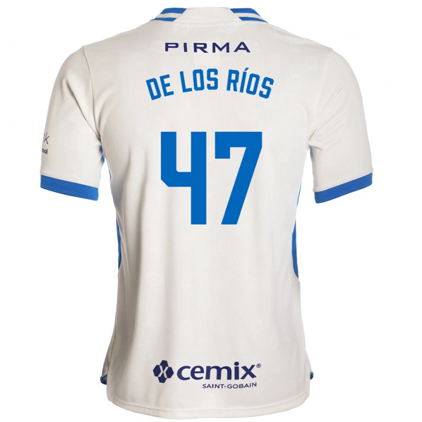 Danxen Heren Sergio De Los Ríos #47 Wit Blauw Rood Uitshirt Uittenue 2026/27 T-Shirt België
